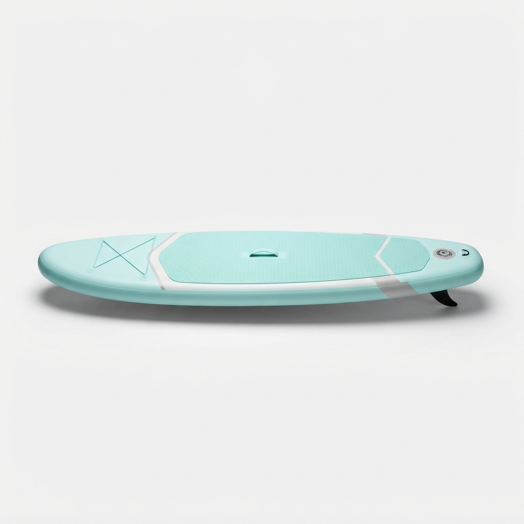 Lightcyan inflatable soft-deck stand-up paddleboard